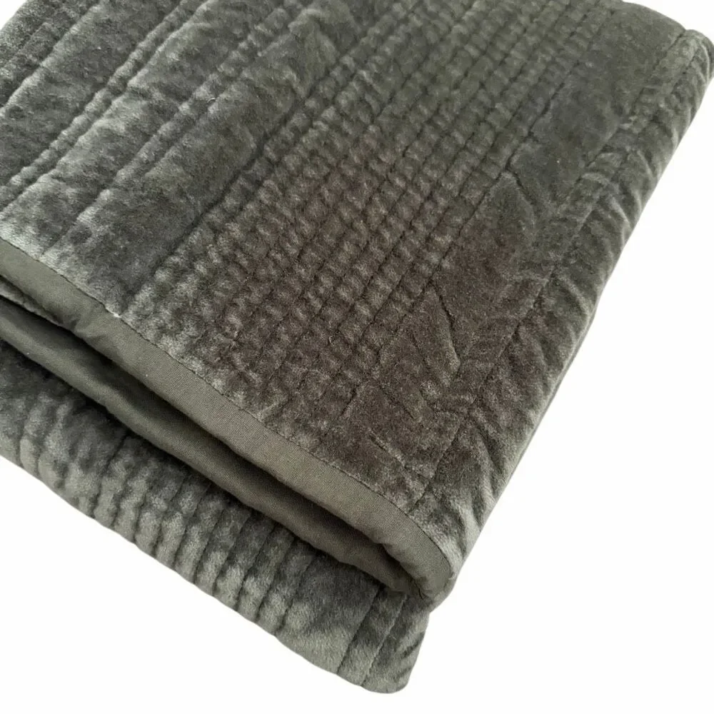 The Company Store Legends Luxury Line Stitch Quilted Sham NWT Olive Standard